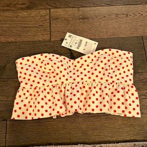 Zara red polka dot top